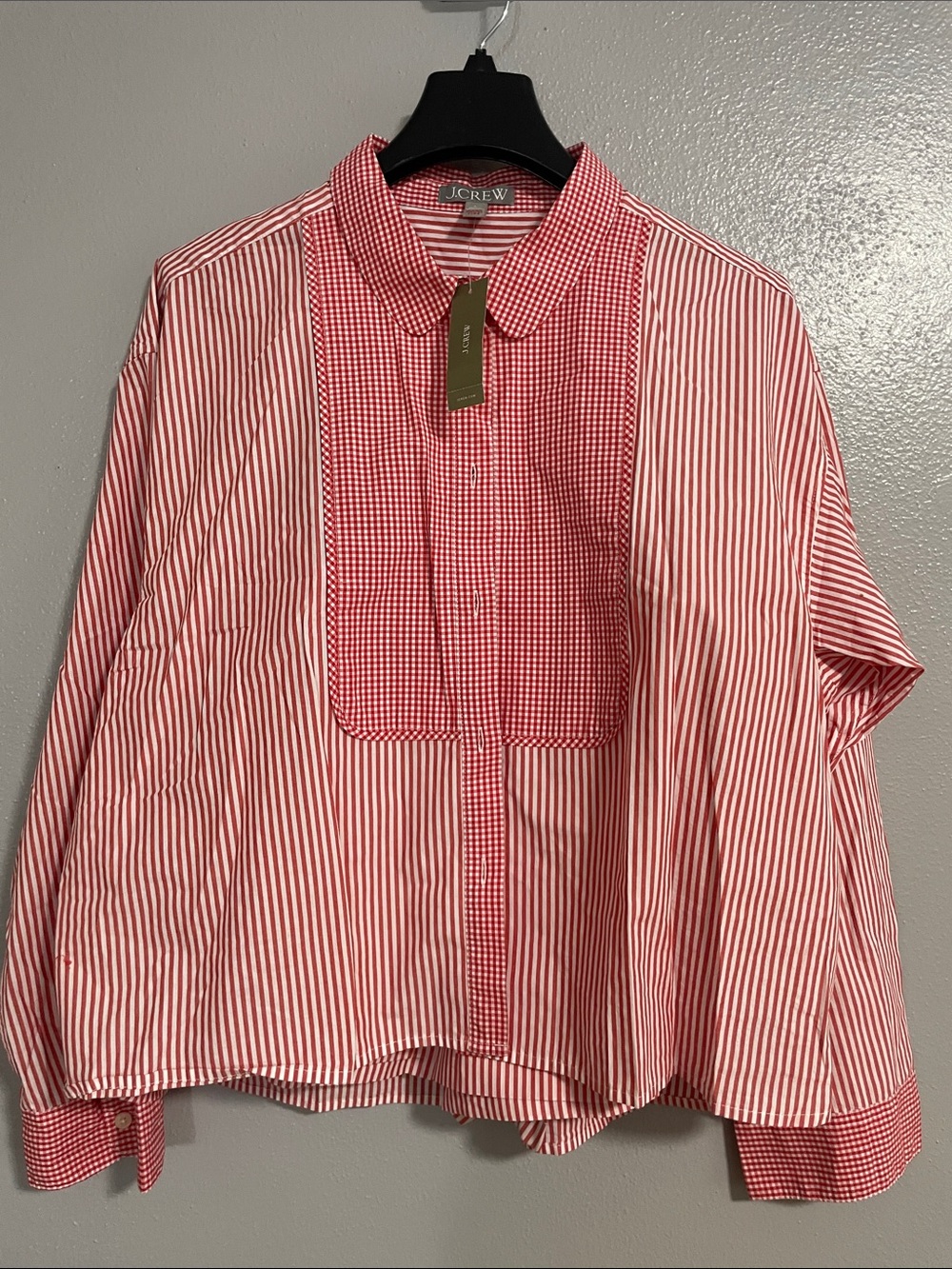 J.Crew 100% cotton long sleeve top and short pajama set size L